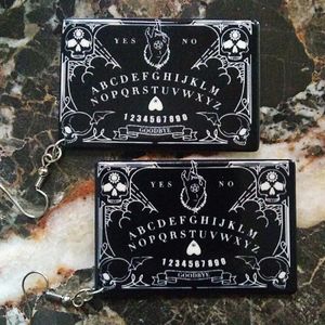Ouija Earrings - Black & White Ouija Board